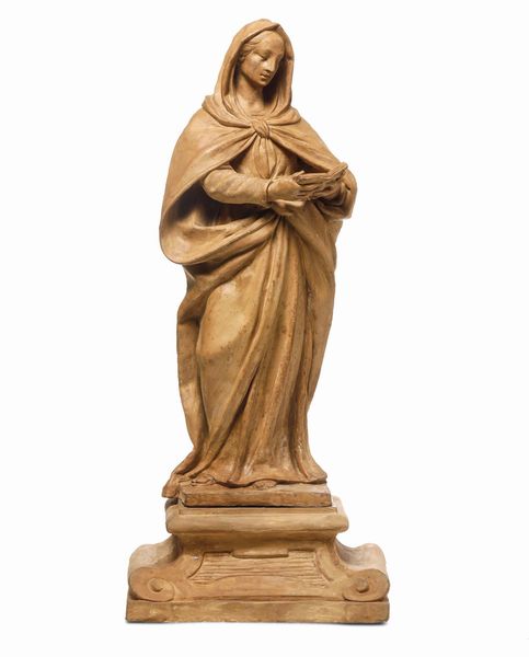 Sant'Anna. Plasticatore bolognese del XVIII secolo. Ambito di Angelo Pi� (Bologna 1690-1770)  - Asta Scultura e Oggetti d'Arte - Associazione Nazionale - Case d'Asta italiane