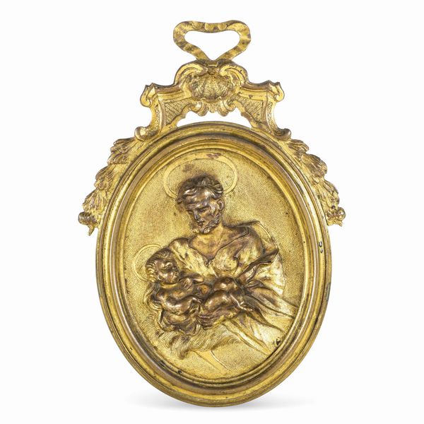 San Giuseppe. Arte Barocca italiana (Roma o Napoli). XVII secolo  - Asta Scultura e Oggetti d'Arte - Associazione Nazionale - Case d'Asta italiane