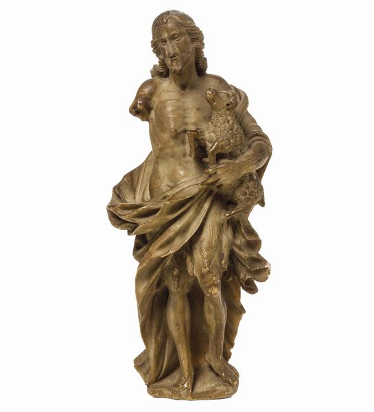 San Giovanni Battista. Arte barocca siciliana del XVIII secolo  - Asta Scultura e Oggetti d'Arte - Associazione Nazionale - Case d'Asta italiane