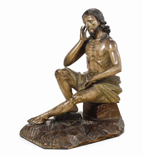 Ecce Homo. Arte barocca, Spagna, XVIII secolo  - Asta Scultura e Oggetti d'Arte - Associazione Nazionale - Case d'Asta italiane
