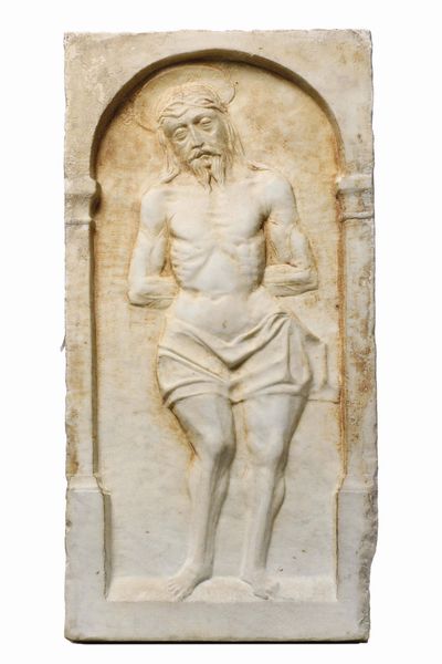 Cristo deriso. Ecce Homo. Madonna Dolente. Arte rinascimentale lombarda del XV secolo, ambito di Cristoforo o Antonio Mantegazza  - Asta Scultura e Oggetti d'Arte - Associazione Nazionale - Case d'Asta italiane