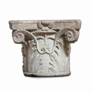 Due capitelli compositi. Lapicida rinascimentale, Italia XV-XVI secolo  - Asta Scultura e Oggetti d'Arte - Associazione Nazionale - Case d'Asta italiane