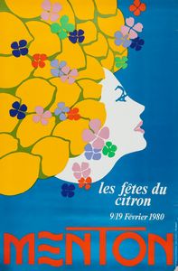 Anonimo : Menton - Le Ftes du Citron  - Asta Pop Culture e Manifesti - Associazione Nazionale - Case d'Asta italiane