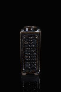 VASO - Vaso Cong in terracotta invetriata  Cina  dinastia Qing  XIX sec H cm 27 5x11 5