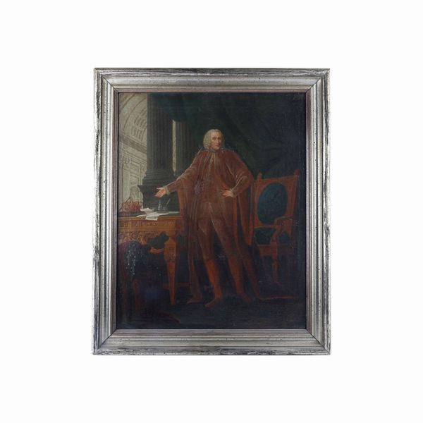 Ritratto di gentil uomo entro studio  - Asta Smart Auction: arredo, dipinti, sculture, argenti e altro a prezzi vantaggiosi - Associazione Nazionale - Case d'Asta italiane