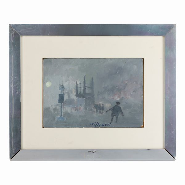 Franco Villoresi : Paesaggio notturno  - Asta Smart Auction: arredo, dipinti, sculture, argenti e altro a prezzi vantaggiosi - Associazione Nazionale - Case d'Asta italiane