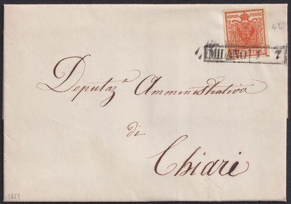 Lombardo Veneto - Storia Postale  - Asta Filatelia e Storia Postale - Associazione Nazionale - Case d'Asta italiane