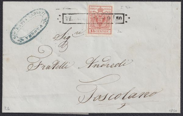 Lombardo Veneto - Storia Postale  - Asta Filatelia e Storia Postale - Associazione Nazionale - Case d'Asta italiane