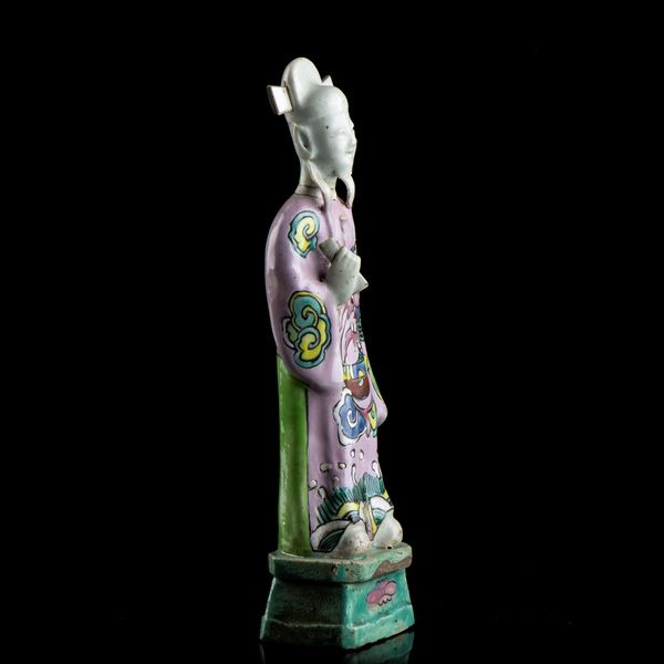 FIGURA IN PORCELLANA 'FAMIGLIA ROSA'  - Asta Arte asiatica e tribale  - Associazione Nazionale - Case d'Asta italiane