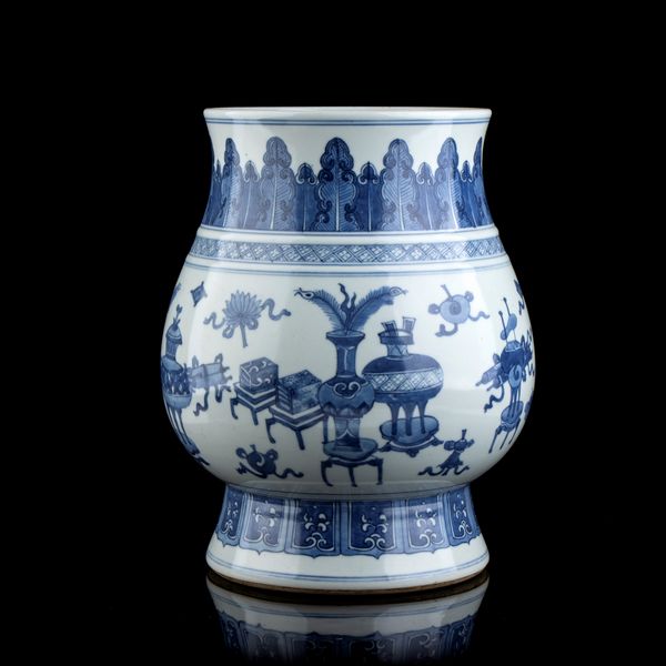 VASO IN PORCELLANA 'BIANCO E BLU'  - Asta Arte asiatica e tribale  - Associazione Nazionale - Case d'Asta italiane