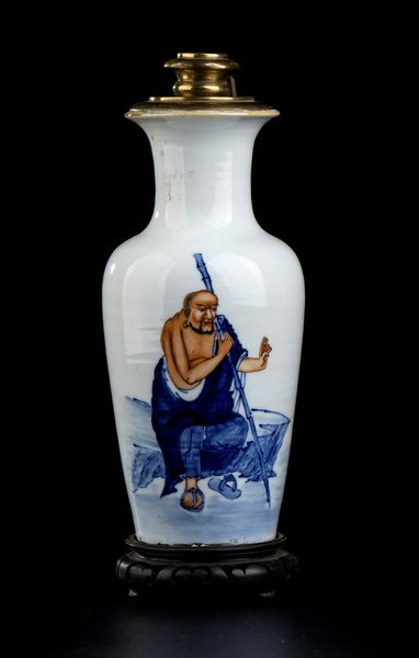 VASO IN PORCELLANA CON DECORO A SMALTI POLICROMI MONTATO A LAMPADA  - Asta Arte asiatica e tribale  - Associazione Nazionale - Case d'Asta italiane