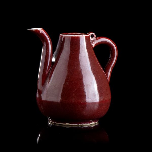 VERSATOIO IN PORCELLANA CON INVETRIATURA ROSSA  - Asta Arte asiatica e tribale  - Associazione Nazionale - Case d'Asta italiane