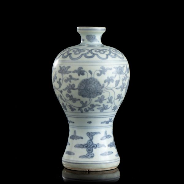 VASO MEIPING IN PORCELLANA 'BIANCO E BLU'  - Asta Arte asiatica e tribale  - Associazione Nazionale - Case d'Asta italiane