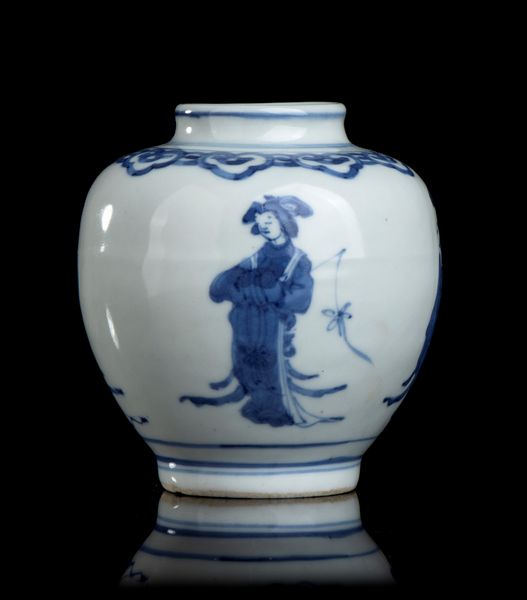 PICCOLA GIARA IN PORCELLANA 'BIANCO E BLU'  - Asta Arte asiatica e tribale  - Associazione Nazionale - Case d'Asta italiane