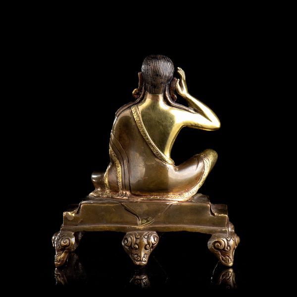 DIVINITA' IN BRONZO PARZIALMENTE DORATO  - Asta Arte asiatica e tribale  - Associazione Nazionale - Case d'Asta italiane