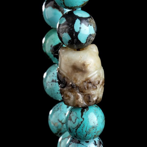 BRACCIALE IN TURCHESE E GIADA  - Asta Arte asiatica e tribale  - Associazione Nazionale - Case d'Asta italiane