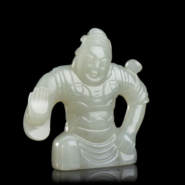 FIGURA ANTROPOMORFA IN GIADA  - Asta Arte asiatica e tribale  - Associazione Nazionale - Case d'Asta italiane