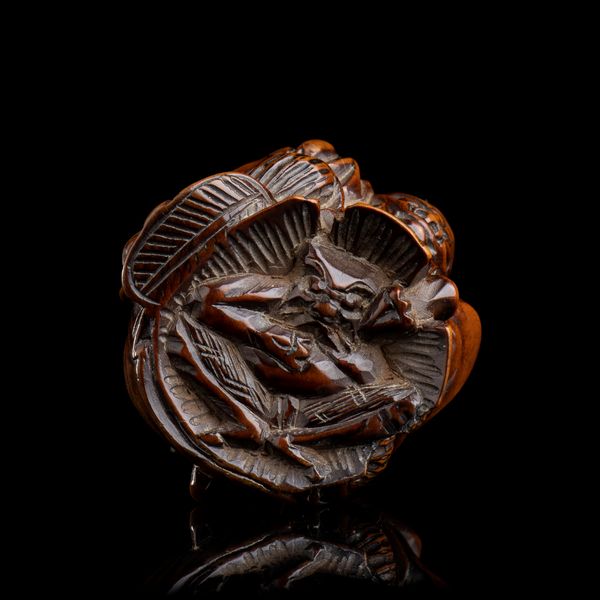 NETSUKE IN LEGNO CON SHOKI  - Asta Arte asiatica e tribale  - Associazione Nazionale - Case d'Asta italiane