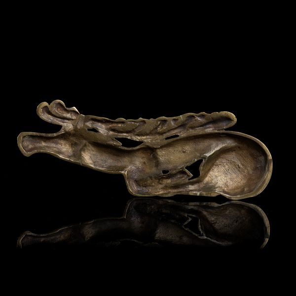 PLACCA ZOOMORFA IN BRONZO DORATO  - Asta Arte asiatica e tribale  - Associazione Nazionale - Case d'Asta italiane