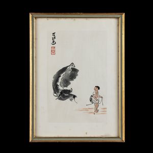 CINQUE STAMPE  - Asta Arte asiatica e tribale  - Associazione Nazionale - Case d'Asta italiane