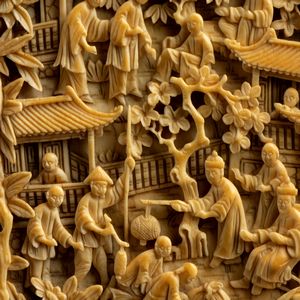 PORTABIGLIETTI IN AVORIO INTAGLIATO  - Asta Arte asiatica e tribale  - Associazione Nazionale - Case d'Asta italiane