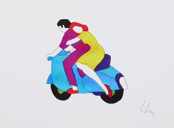 Marco Lodola : Vespa  - Asta Arte Moderna, Contemporanea, '800 e '900 - Associazione Nazionale - Case d'Asta italiane
