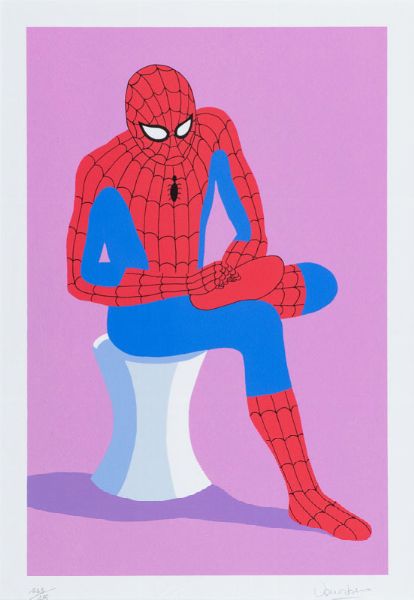 Giuseppe Veneziano : Uomo ragno  - Asta Arte Moderna, Contemporanea, '800 e '900 - Associazione Nazionale - Case d'Asta italiane