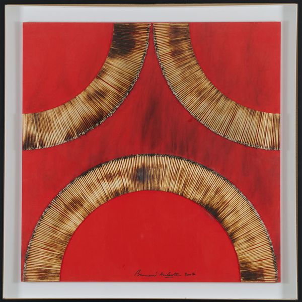 BERNARD AUBERTIN : Dessin de Feu sur table rouge  - Asta Arte Moderna, Contemporanea, '800 e '900 - Associazione Nazionale - Case d'Asta italiane