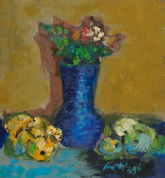 Sergio Scatizzi : Natura morta con vaso blu  - Asta Arte Moderna, Contemporanea, '800 e '900 - Associazione Nazionale - Case d'Asta italiane