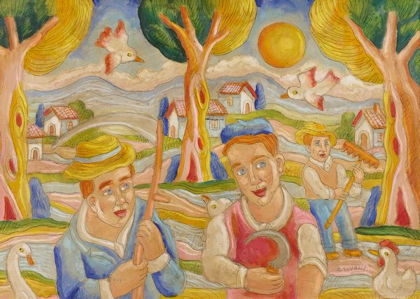 Roberto Sguanci : Lavoro nei campi  - Asta Arte Moderna, Contemporanea, '800 e '900 - Associazione Nazionale - Case d'Asta italiane