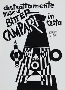 FORTUNATO DEPERO : Campari tra le nuvole  - Asta Arte Moderna, Contemporanea, '800 e '900 - Associazione Nazionale - Case d'Asta italiane