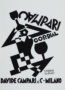 FORTUNATO DEPERO : Campari tra le nuvole  - Asta Arte Moderna, Contemporanea, '800 e '900 - Associazione Nazionale - Case d'Asta italiane