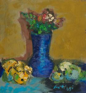 Sergio Scatizzi - Natura morta con vaso blu