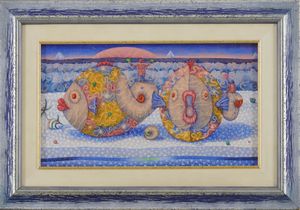 Dante Cucurnia - Tramonto con pesci palla