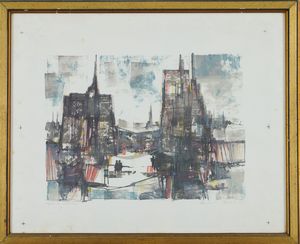 Max Gunther - Paesaggio con figure