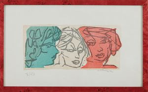 MINO MACCARI - Volti femminili