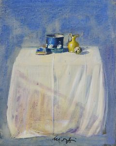 Mario Madiai - Tavola con oggetti