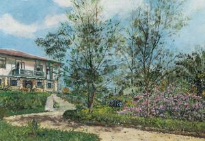 Giorgio Kienerk - Paesaggio toscano - Fauglia