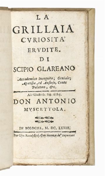 LORENZO SELVA : Le metamorfosi, overo trasformationi del virtuoso. Libri quattro.  - Asta Libri, autografi e manoscritti - Associazione Nazionale - Case d'Asta italiane