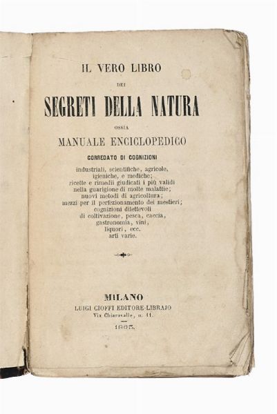Lotto composto di 7 'libri di segreti'.  - Asta Libri, autografi e manoscritti - Associazione Nazionale - Case d'Asta italiane