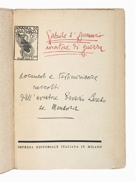 Gabriele D'Annunzio : Lotto di 12 edizioni di e su Gabriele d'Annunzio.  - Asta Libri, autografi e manoscritti - Associazione Nazionale - Case d'Asta italiane