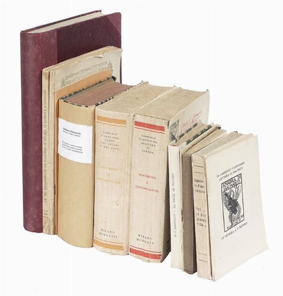Gabriele D'Annunzio : Lotto di 12 edizioni di e su Gabriele d'Annunzio.  - Asta Libri, autografi e manoscritti - Associazione Nazionale - Case d'Asta italiane