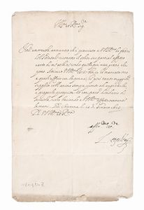 LEOPOLDO LEOPOLDO V D'AUSTRIA - Lettera manoscritta con firma autografa, inviata al Cardinale Farnese, a Parma.