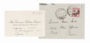 GIOVANNI BATTISTA - PAULUS [PAPA VI] MONTINI - 3 biglietti e 1 cartolina autografi.