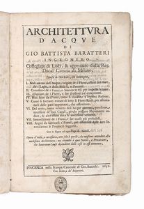 GIOVANNI BATTISTA BARATTERI - Architettura d'acque...