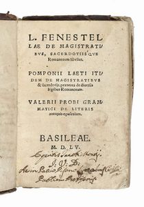 ANDREA DOMENICO FIOCCHI - De magistratibus, sacerdotiisque Romanorum libellus, iam primum nitori restitutus...