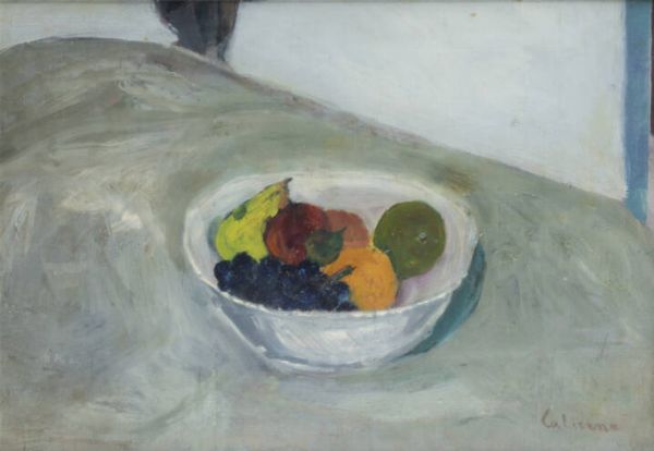 GIOSUE' CALIERNO Caserta 1897 - 1968 Pietra Ligure (SV) : Vaso con frutta  - Asta Dipinti - Associazione Nazionale - Case d'Asta italiane
