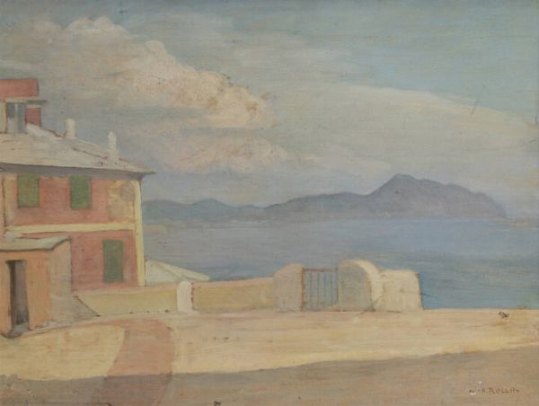 ADOLFO ROLLA Buenos Aires (Argentina) 1899 - 1967 Torino : Afa - Boccadasse 1947  - Asta Dipinti - Associazione Nazionale - Case d'Asta italiane