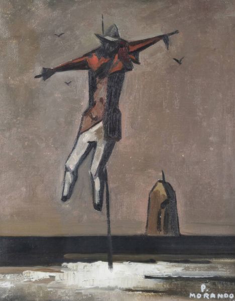 PIETRO MORANDO Alessandria 1892 - 1980 : Spaventapasseri  - Asta Dipinti - Associazione Nazionale - Case d'Asta italiane