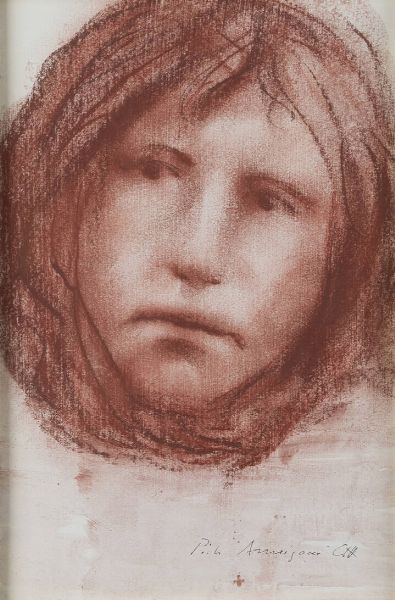PIETRO ANNIGONI Milano 1910 - 1988 Firenze : Volto  - Asta Dipinti - Associazione Nazionale - Case d'Asta italiane
